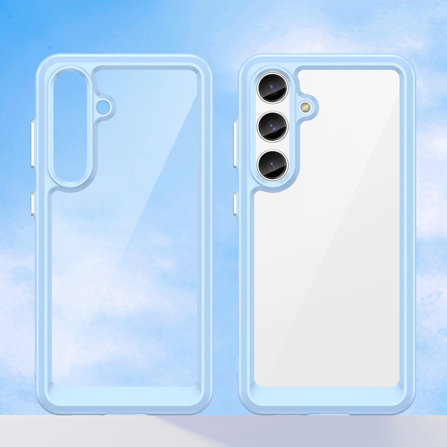 For Samsung Galaxy S24+ Case TPU + Acrylic Anti-scratch Phone Back Protector - Blue