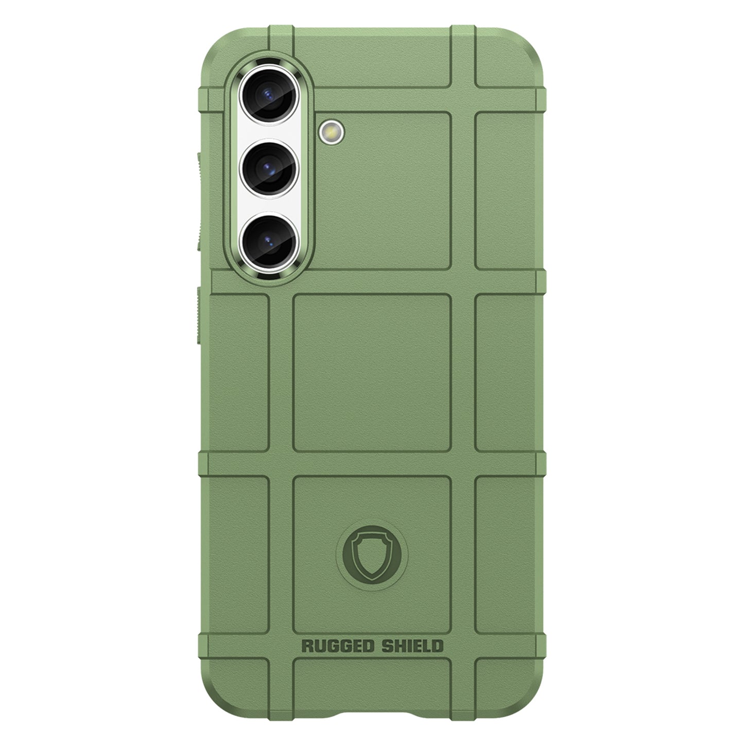 Square Grid Texture Shell for Samsung Galaxy S24 Flexible TPU Phone Case - Green