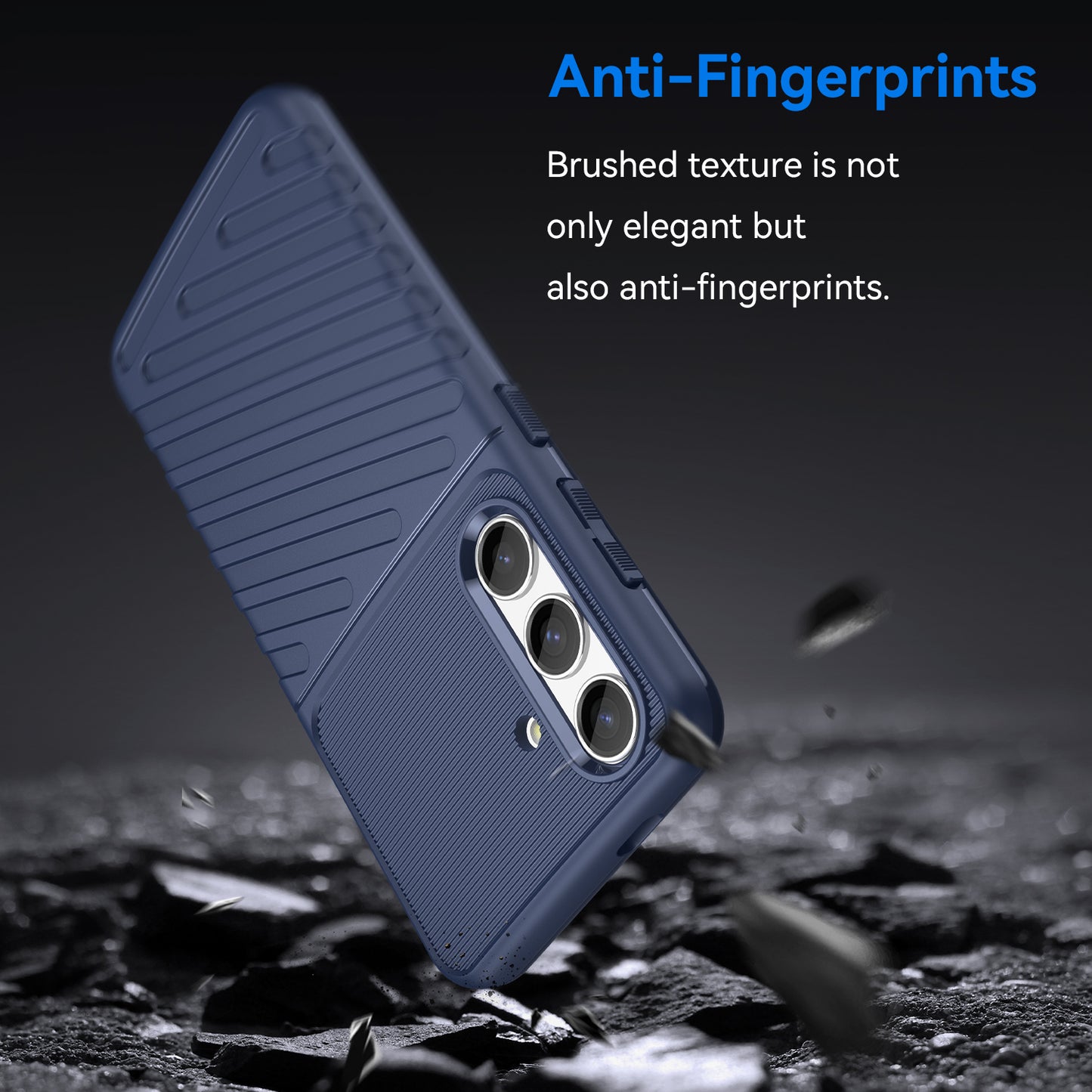 Thunder Series For Samsung Galaxy S24 Case Shock-absorbed TPU Mobile Phone Cover - Blue