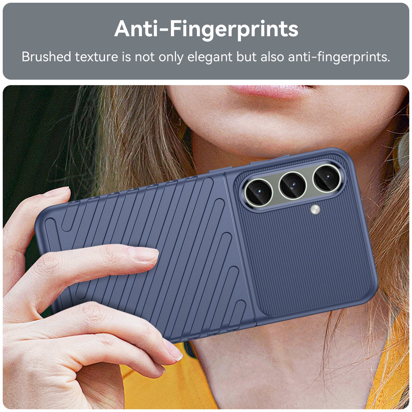 Thunder Series For Samsung Galaxy S24+ Cell Phone Cover Slim-Fit TPU Protective Shell Case - Blue