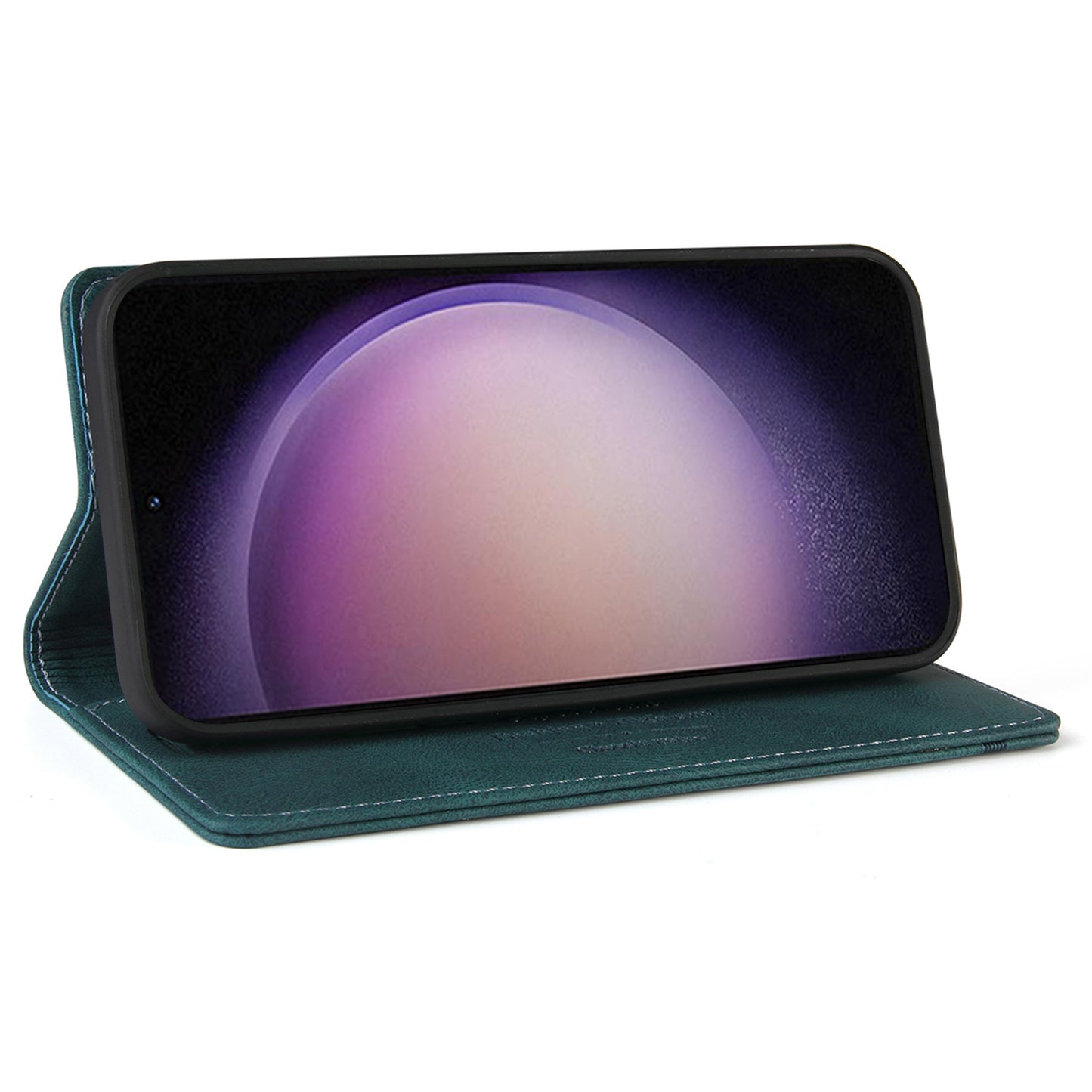 GQ.UTROBE 008 Series For Samsung Galaxy S24+ Case RFID Blocking PU Leather + TPU Skin-touch Cover - Blue