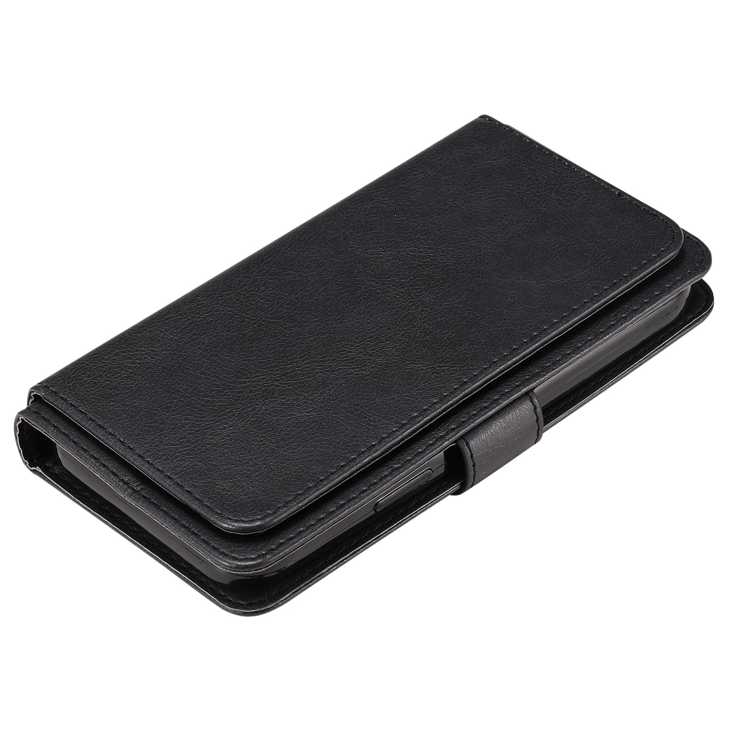 KT Multi-functional Series-1 For Samsung Galaxy S24 Case Multiple Card Slots Leather Phone Cover - Black