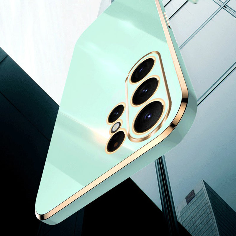 XINLI For Samsung Galaxy S24 Ultra Case Electroplated Anti-scratch Phone TPU Cover - Cyan