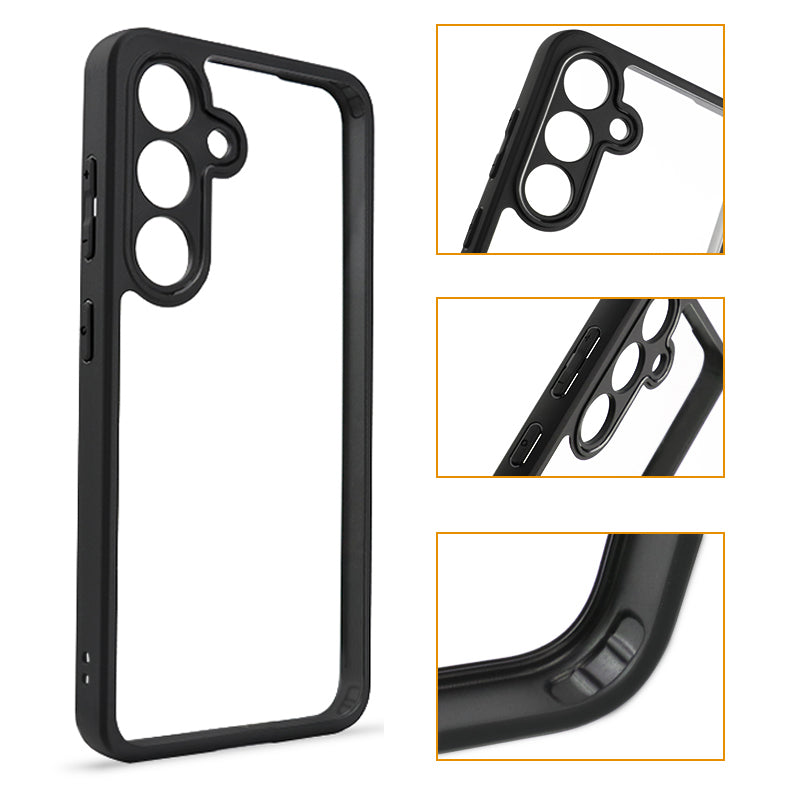 For Samsung Galaxy S24+ Case Anti-collision TPU + PC Phone Cover Dustproof Phone Shell