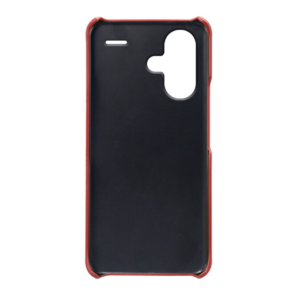 For Xiaomi Redmi Note 13 Pro+ 5G Case Calf Texture PC Cover Anti-Scratch Phone Shell - Red