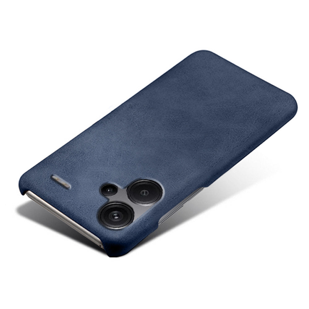 For Xiaomi Redmi Note 13 Pro+ 5G Case Calf Texture PC Cover Anti-Scratch Phone Shell - Blue