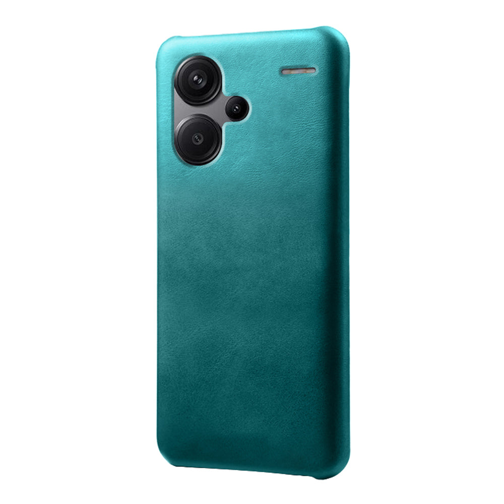 For Xiaomi Redmi Note 13 Pro+ 5G Case Calf Texture PC Cover Anti-Scratch Phone Shell - Green