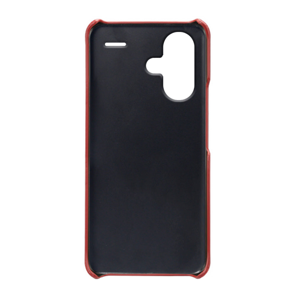 For Xiaomi Redmi Note 13 Pro+ 5G Case Dual Card Slots PU+PC Slim Phone Cover - Red