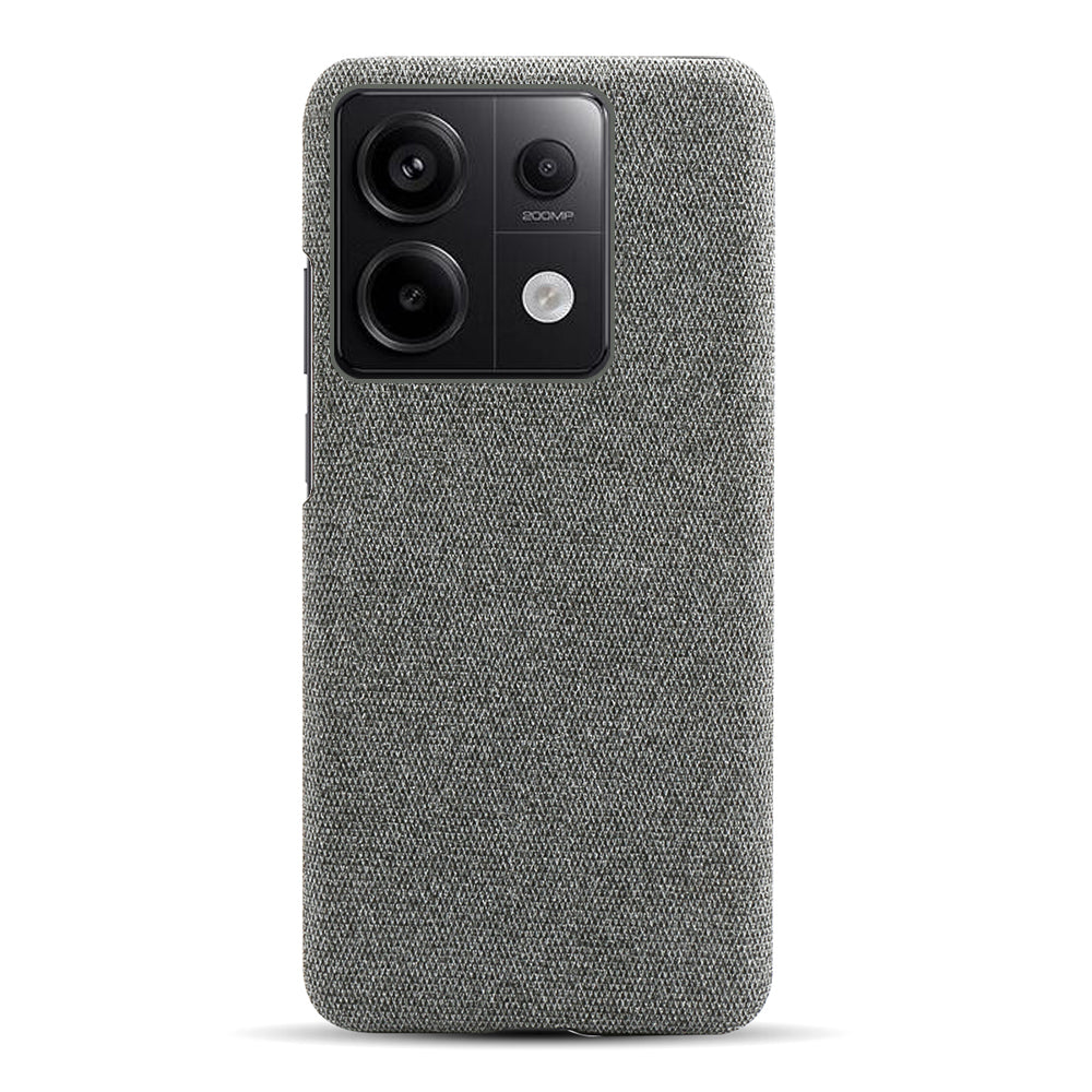 For Xiaomi Redmi Note 13 Pro 5G / Poco X6 5G Case Shockproof Phone Cover Cloth+PC Mobile Phone Shell - Grey