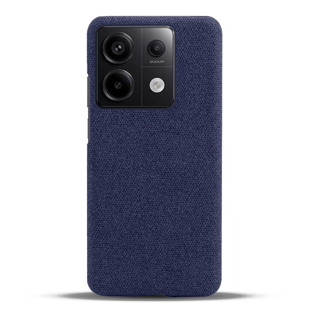 For Xiaomi Redmi Note 13 Pro 5G / Poco X6 5G Case Shockproof Phone Cover Cloth+PC Mobile Phone Shell - Blue