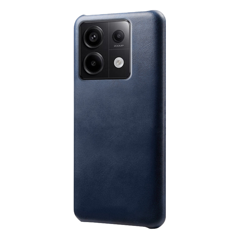 For Xiaomi Redmi Note 13 Pro 5G / Poco X6 5G Case Calf Texture Anti-Scratch PU+PC Phone Shell - Blue