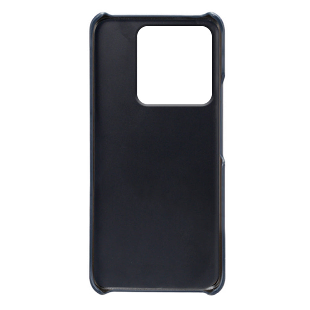 For Xiaomi Redmi Note 13 Pro 5G / Poco X6 5G Case Calf Texture Anti-Scratch PU+PC Phone Shell - Blue