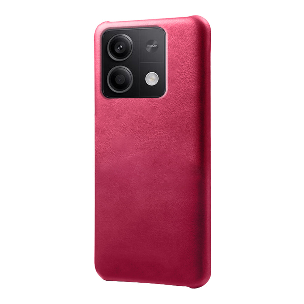 For Xiaomi Redmi Note 13 5G Case Calf Texture Anti-Drop PU+PC Phone Shell - Rose