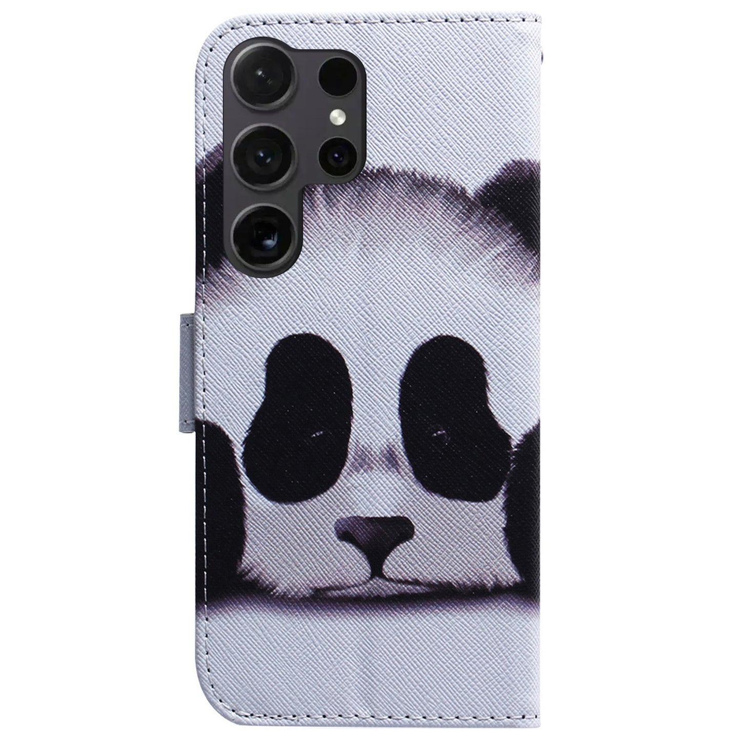 For Samsung Galaxy S24 Ultra Case Pattern Printing Wallet Phone Cover - Panda