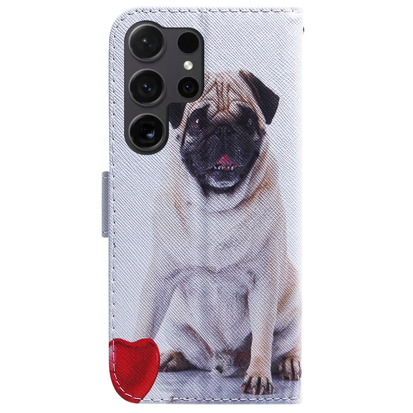 For Samsung Galaxy S24 Ultra Case Pattern Printing Wallet Phone Cover - Dog
