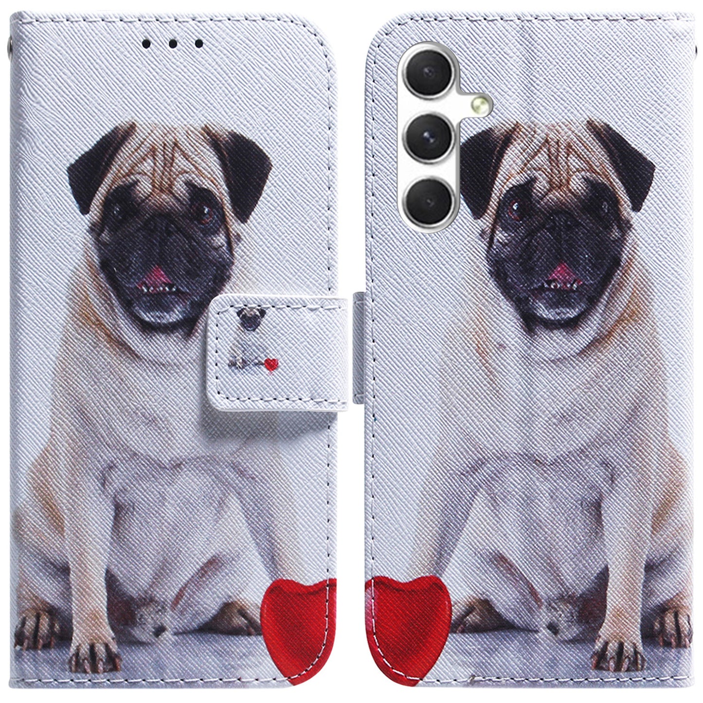 Anti-Drop Wallet Phone Case for Samsung Galaxy S24+ Case Pattern Printed PU Leather Flip Cover - Dog