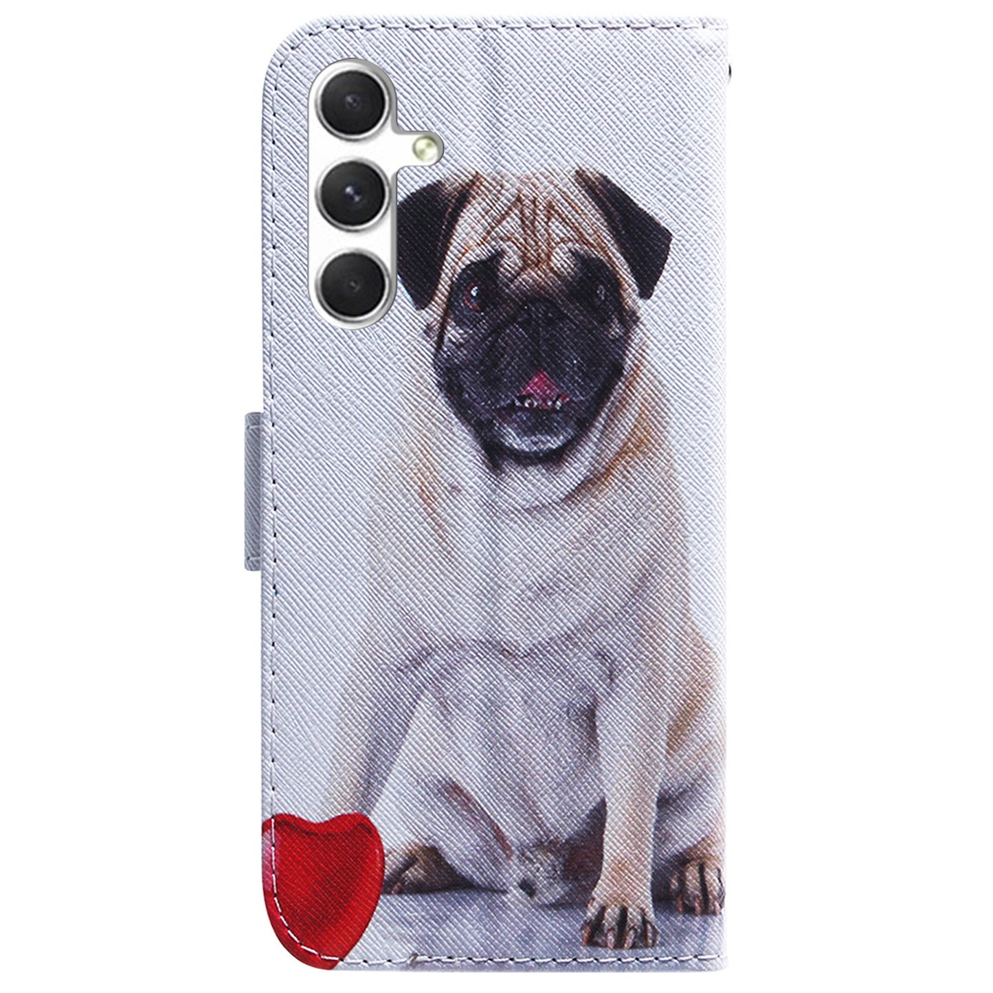 Anti-Drop Wallet Phone Case for Samsung Galaxy S24+ Case Pattern Printed PU Leather Flip Cover - Dog
