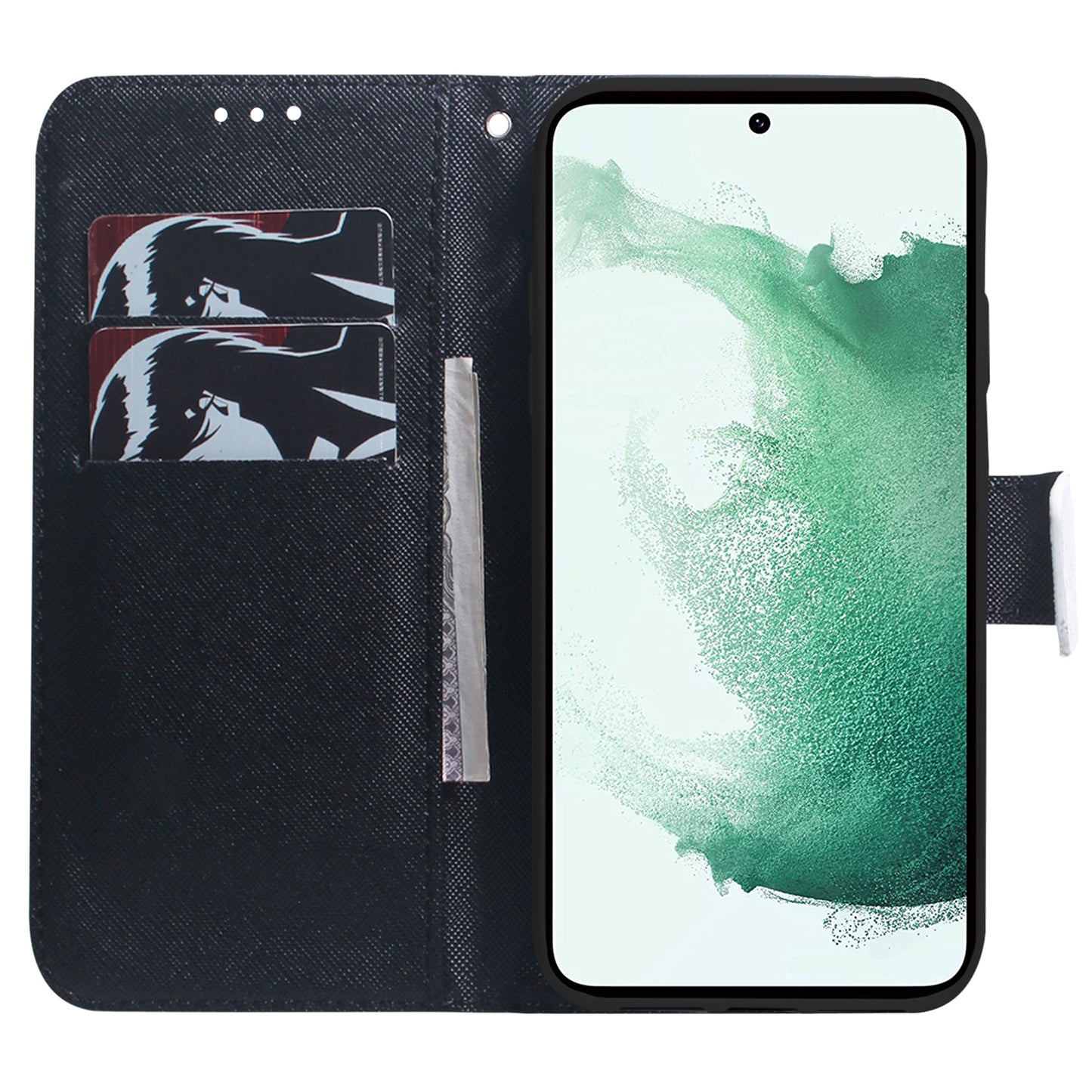 For Samsung Galaxy S24 Case Pattern Printing Leather Cover with Wallet Stand - Panda