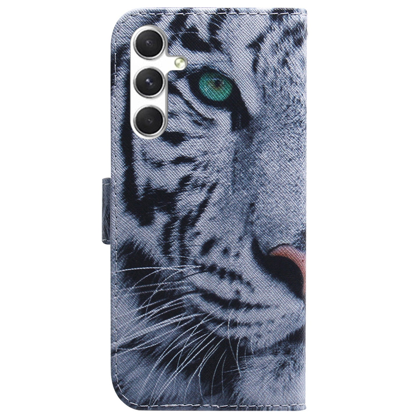 For Samsung Galaxy S24 Case Pattern Printing Leather Cover with Wallet Stand - Tiger