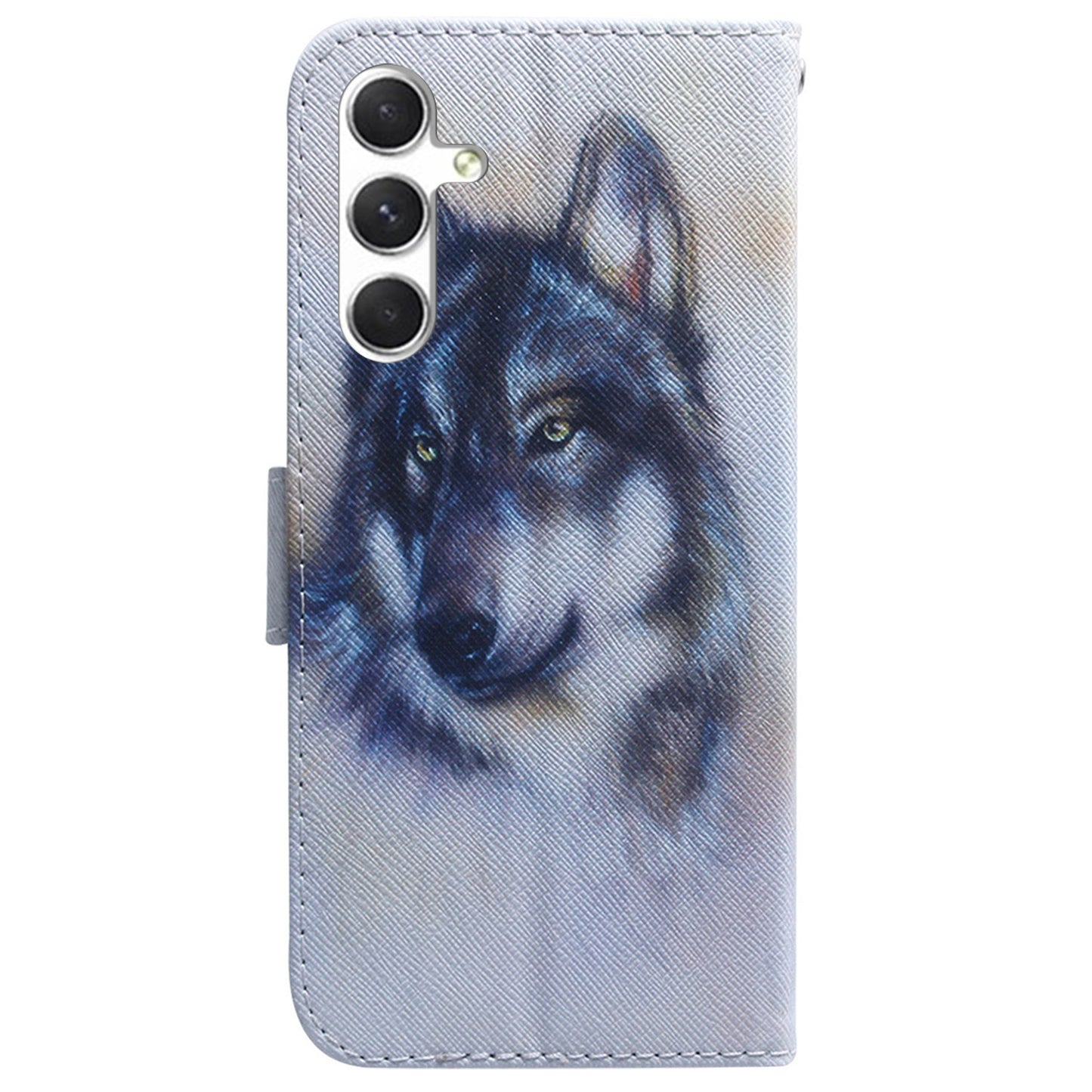 For Samsung Galaxy S24 Case Pattern Printing Leather Cover with Wallet Stand - Wolf