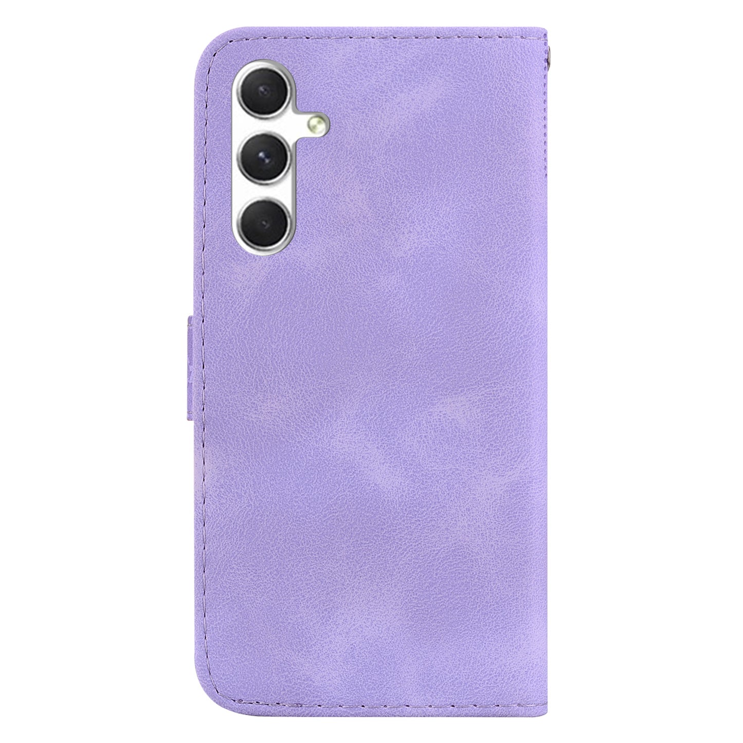 For Samsung Galaxy S24+ Case 7-Shape Imprinted Wallet Leather Phone Cover - Purple