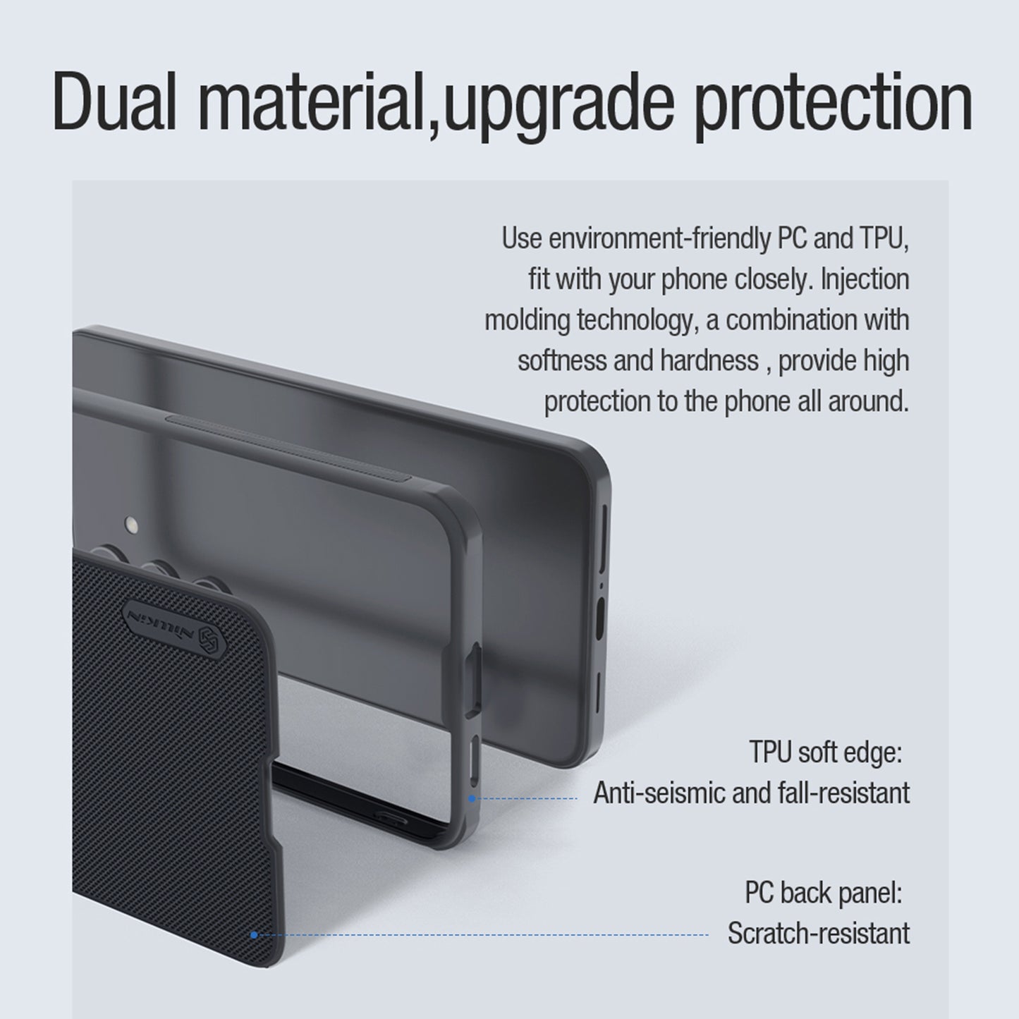 NILLKIN Frosted Shield Pro for Samsung Galaxy S24 Phone Case - Black