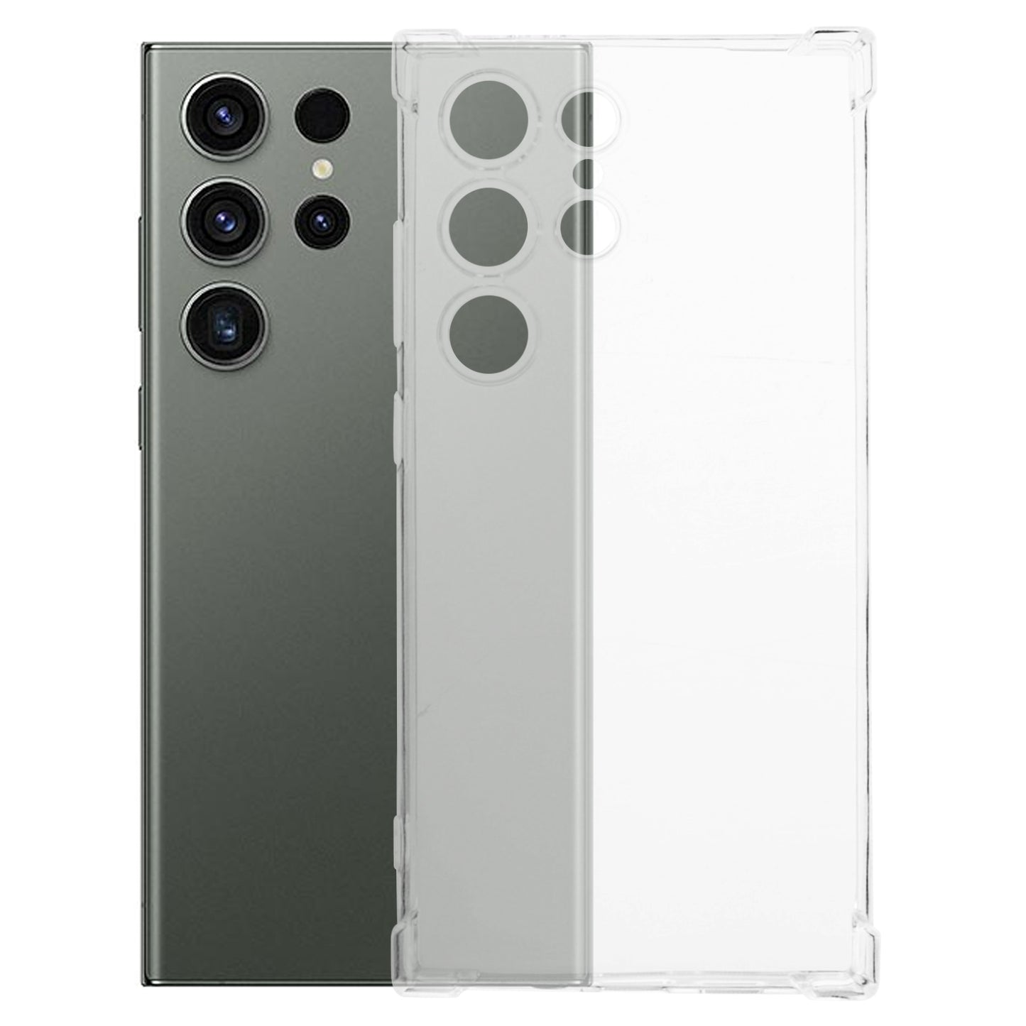 For Samsung Galaxy S24 Ultra Case Clear TPU Cover with Reinforced Four Corner