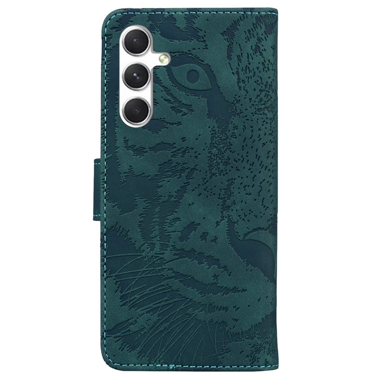 Anti-Scratch Phone Shell for Samsung Galaxy S24 Case Dustproof Wallet Cell Phone Cover - Green