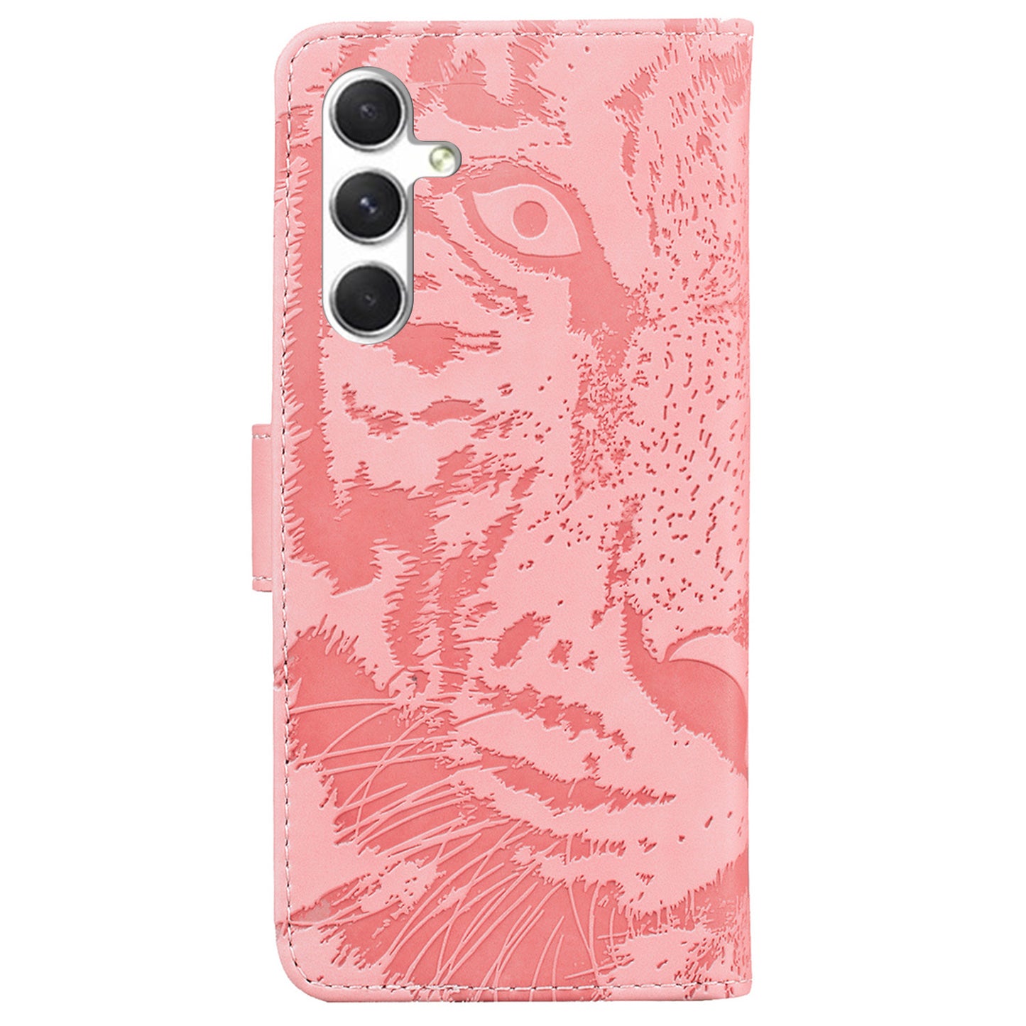 Anti-Scratch Phone Shell for Samsung Galaxy S24 Case Dustproof Wallet Cell Phone Cover - Pink