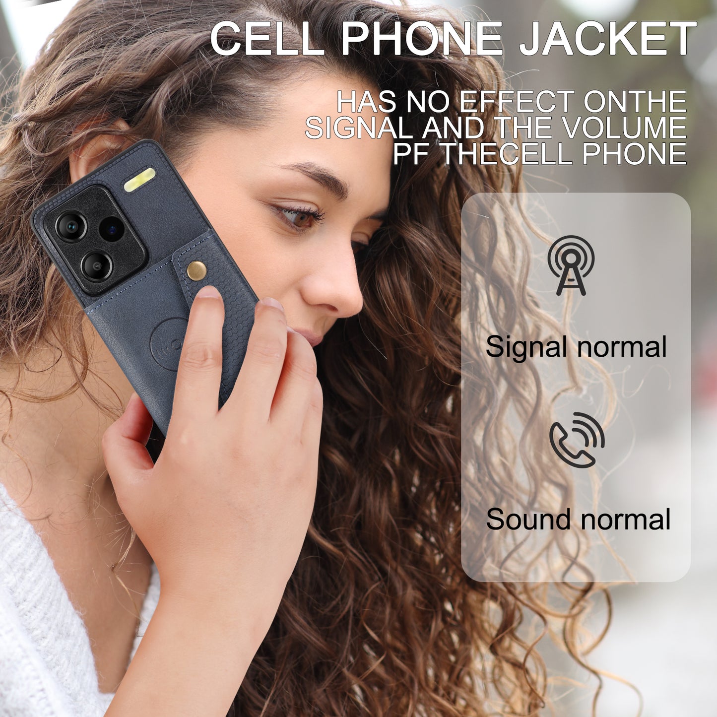 For Xiaomi Redmi Note 13 Pro+ 5G Case Kickstand Leather Coated TPU Phone Cover with Card Holder - Blue