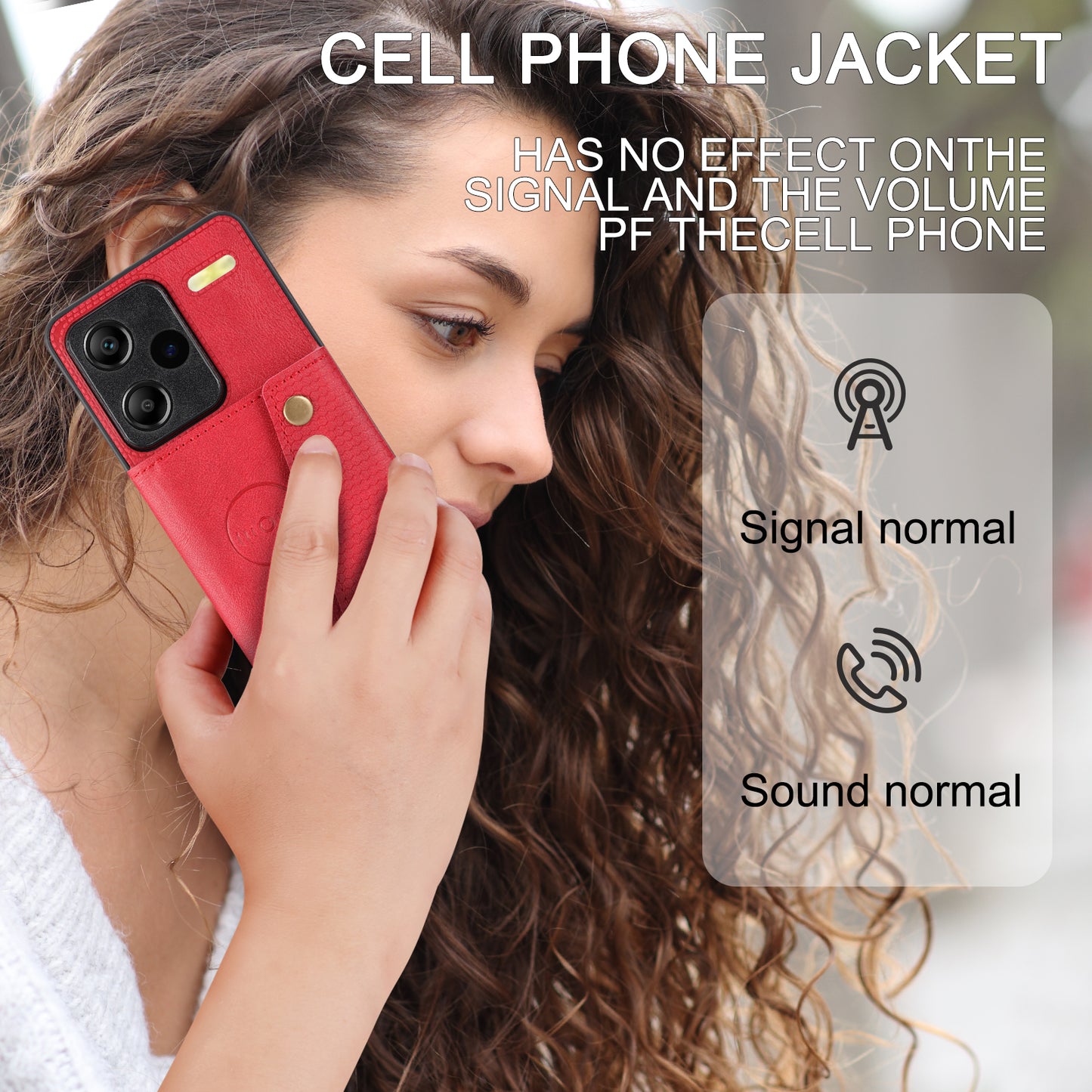 For Xiaomi Redmi Note 13 Pro+ 5G Case Kickstand Leather Coated TPU Phone Cover with Card Holder - Red