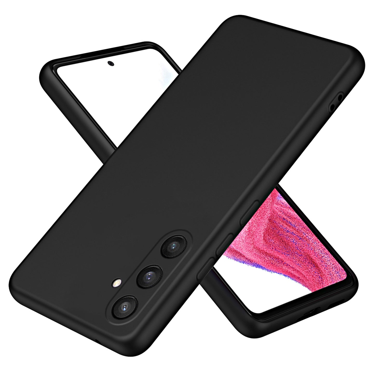 For Samsung Galaxy S24+ Case Anti-Drop Rubberized 2.2mm TPU Phone Cover - Black