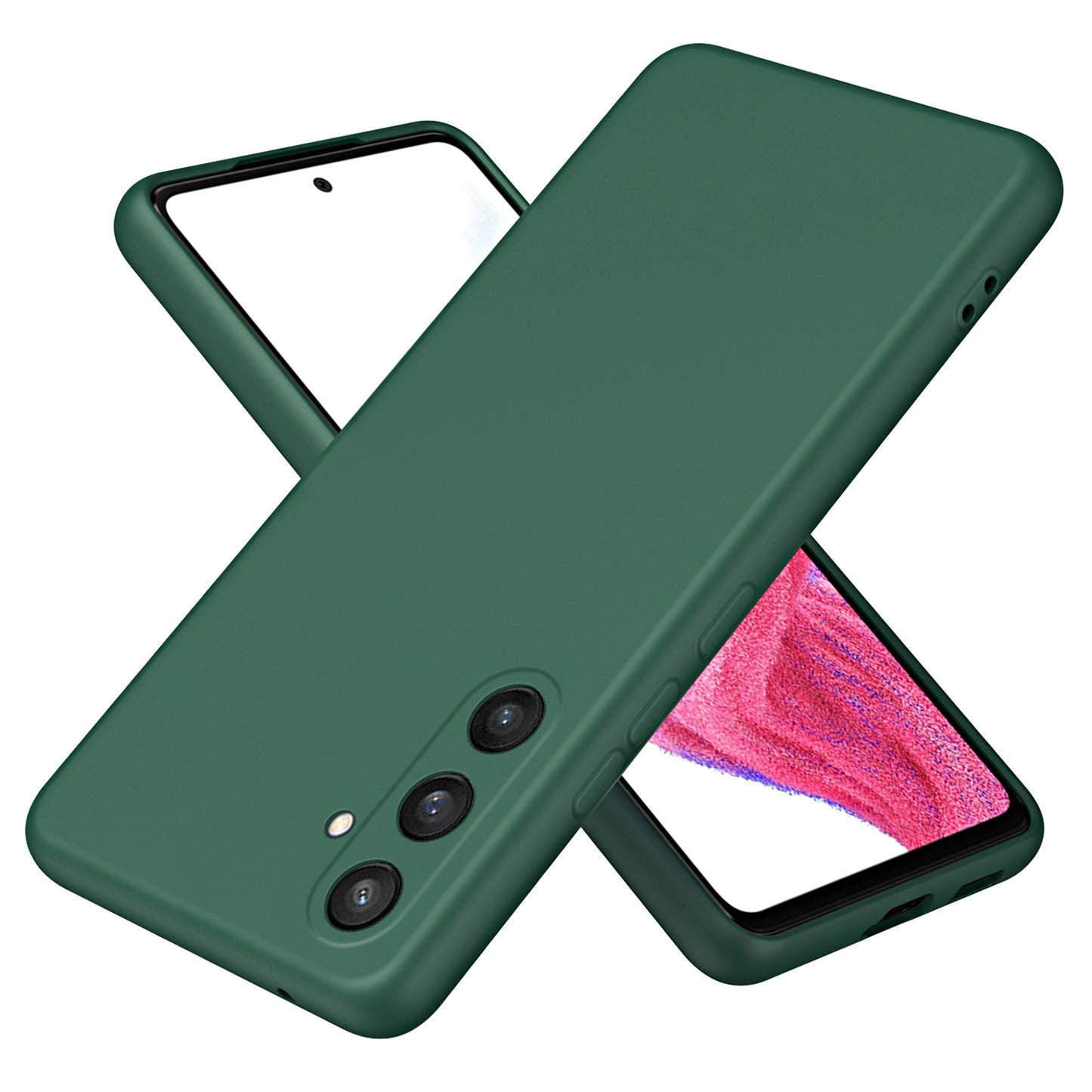 For Samsung Galaxy S24+ Case Anti-Drop Rubberized 2.2mm TPU Phone Cover - Green