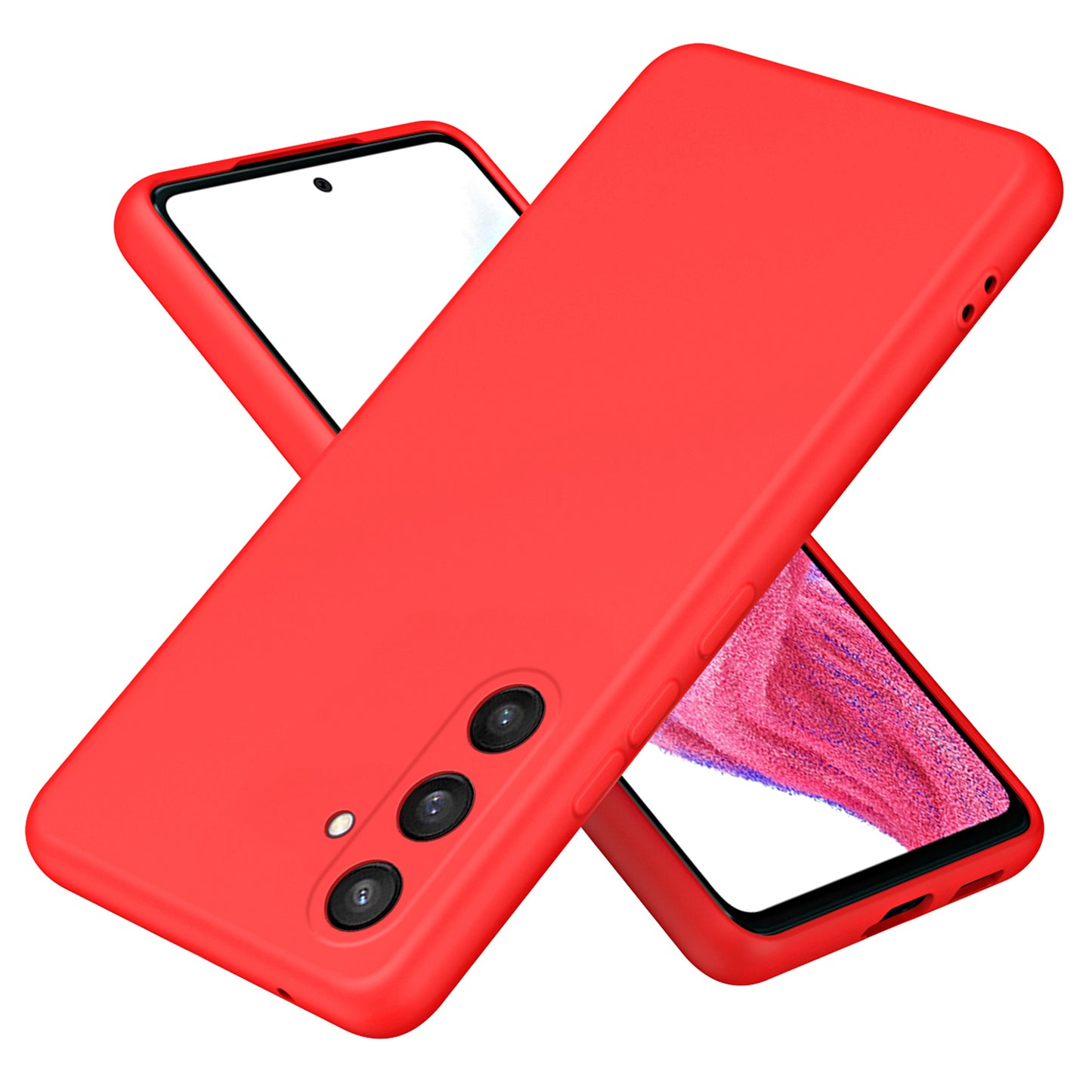 For Samsung Galaxy S24+ Case Anti-Drop Rubberized 2.2mm TPU Phone Cover - Red