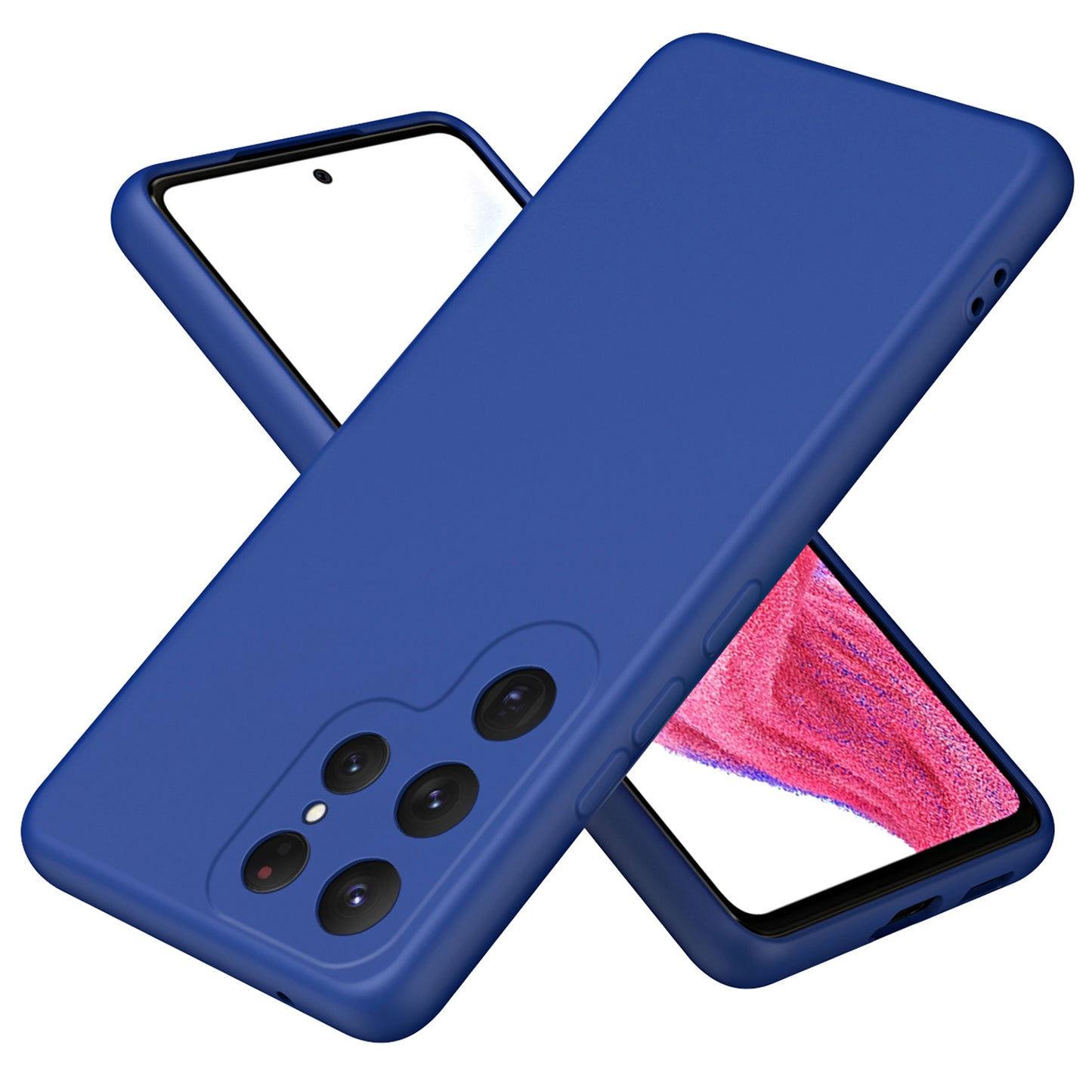For Samsung Galaxy S24 Ultra Case Anti-Scratch Rubberized 2.2mm TPU Phone Shell - Blue