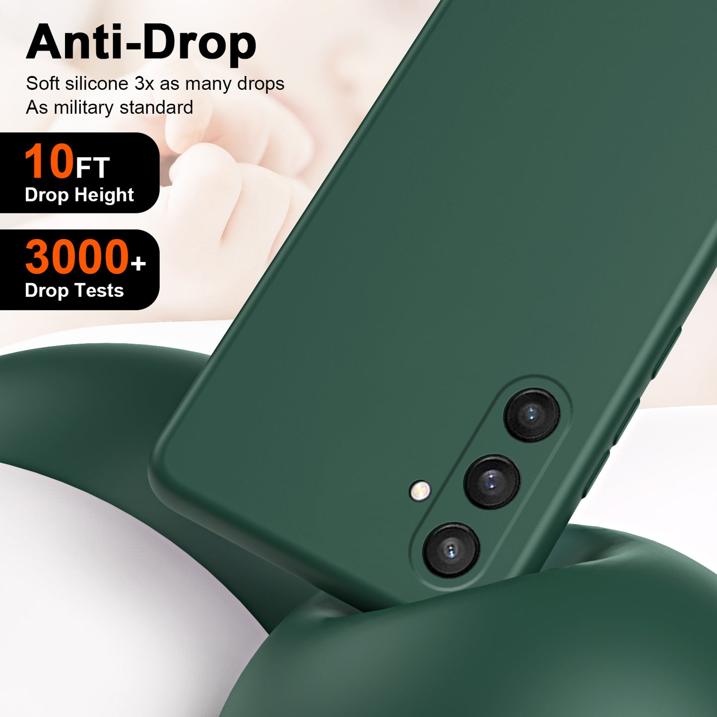 For Samsung Galaxy S24 Case Rubberized 2.2mm Anti-Drop TPU Phone Shell - Green