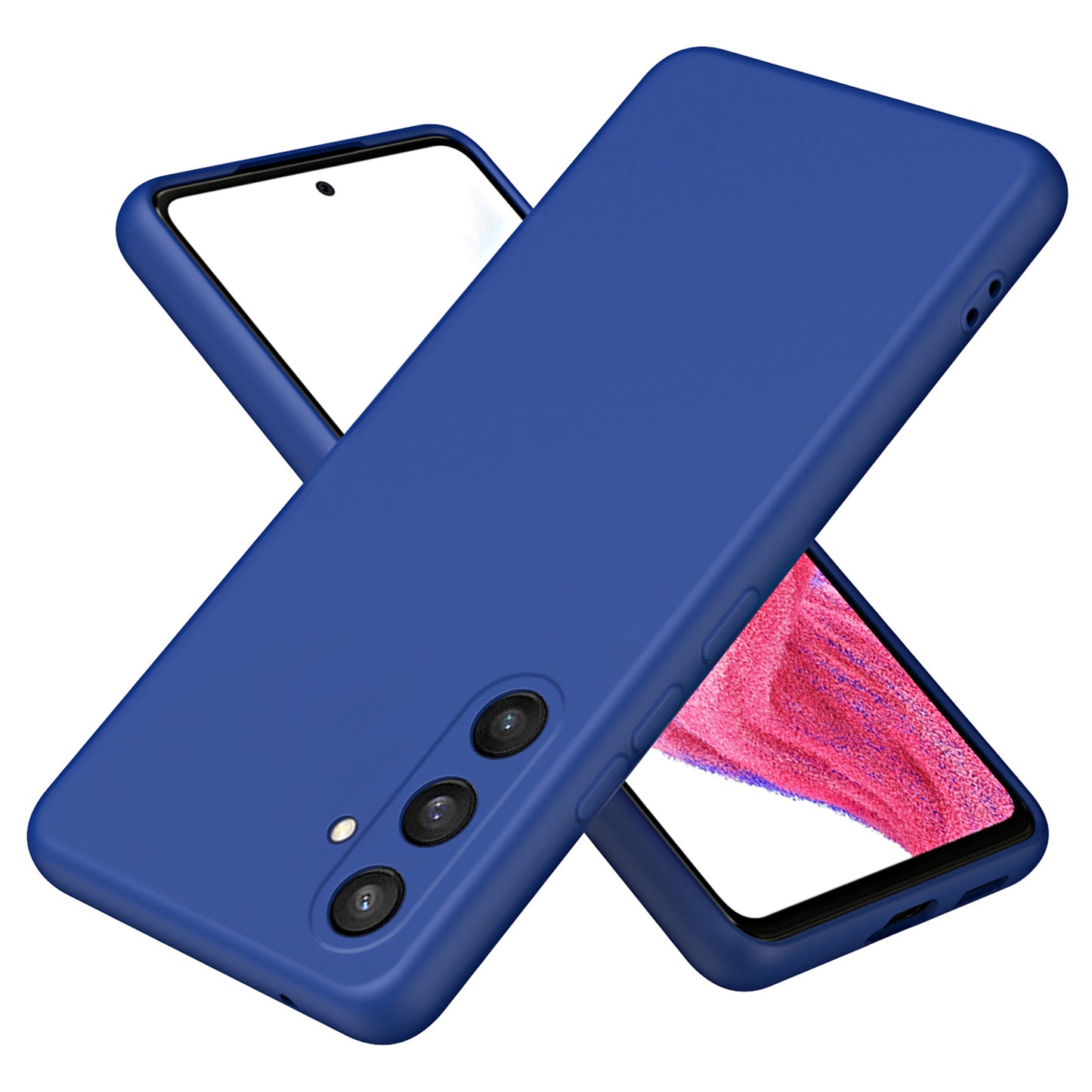 For Samsung Galaxy S24 Case Rubberized 2.2mm Anti-Drop TPU Phone Shell - Blue