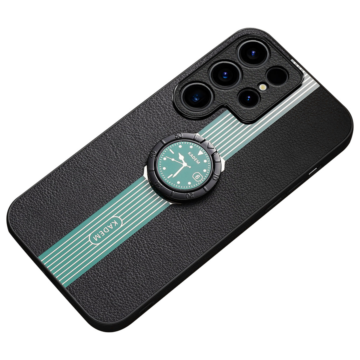KADEM For Samsung Galaxy S24 Ultra Case Shockproof Ring Kickstand Phone Cover - Green