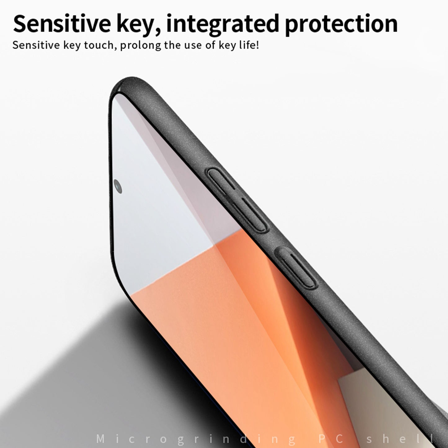 MOFI Shield Matte Series for Xiaomi Redmi Note 13 Pro+ 5G Phone Case Hard PC Anti-fingerprint Cover - Grey