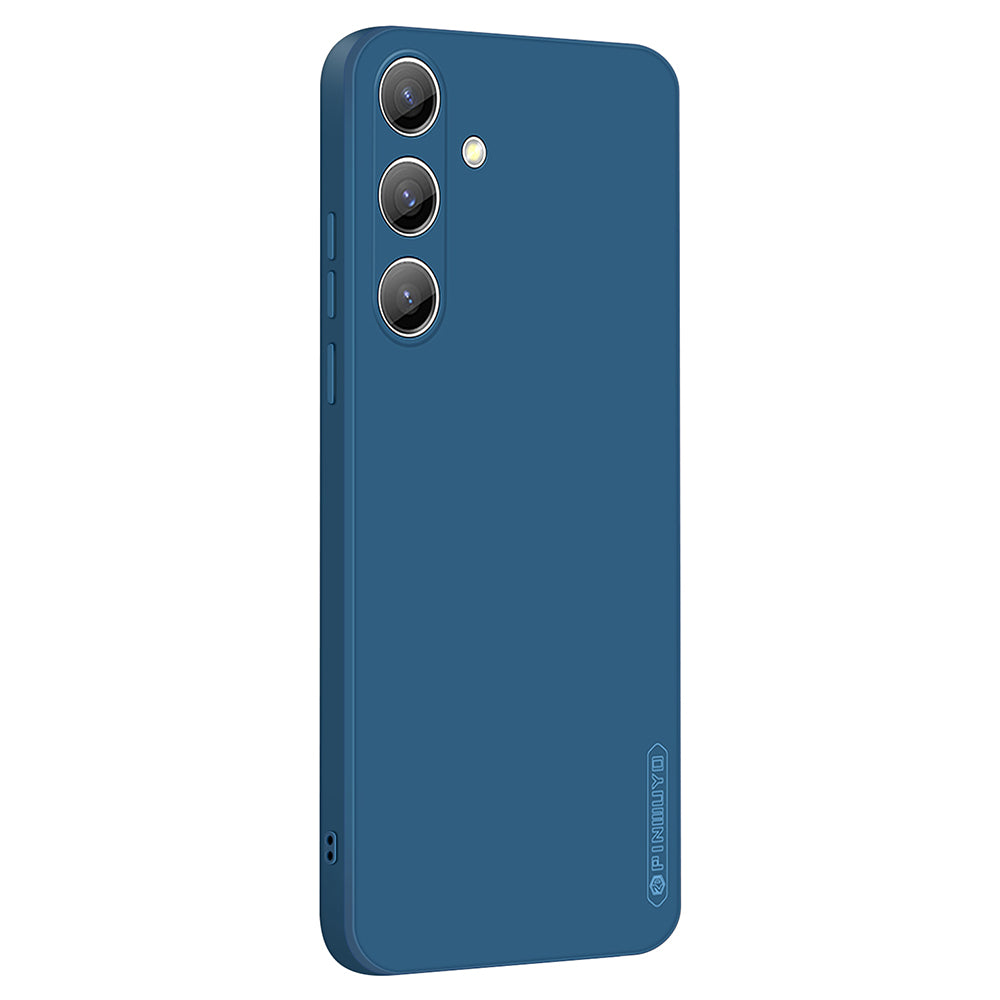 PINWUYO JK Touching Series for Samsung Galaxy S24+ Case Slim-Fit TPU Phone Back Protector - Navy Blue