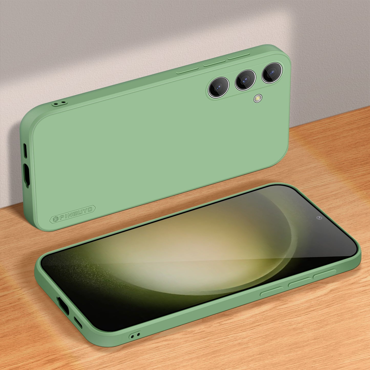 PINWUYO JK Touching Series for Samsung Galaxy S24+ Case Slim-Fit TPU Phone Back Protector - Matcha Green
