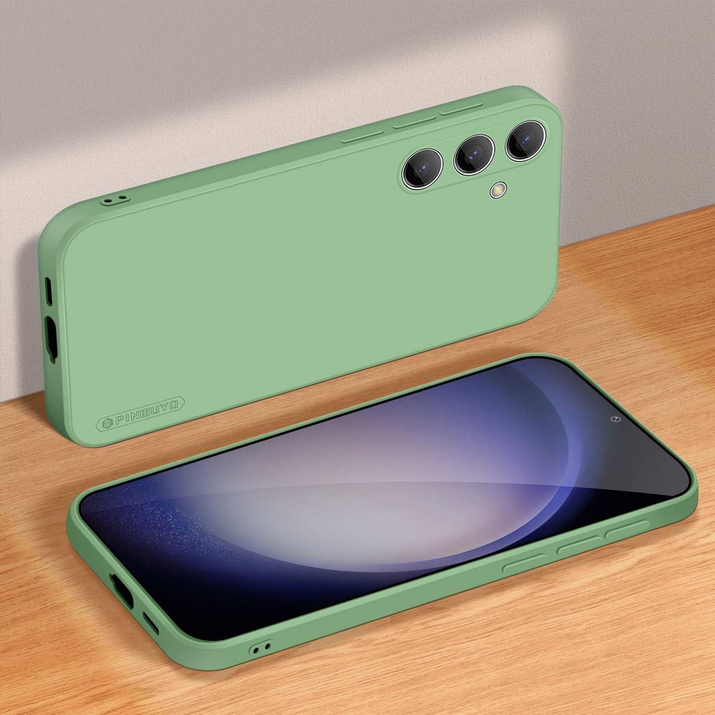 PINWUYO JK Touching Series for Samsung Galaxy S24 Phone Case Drop-proof TPU Protective Cover - Matcha Green