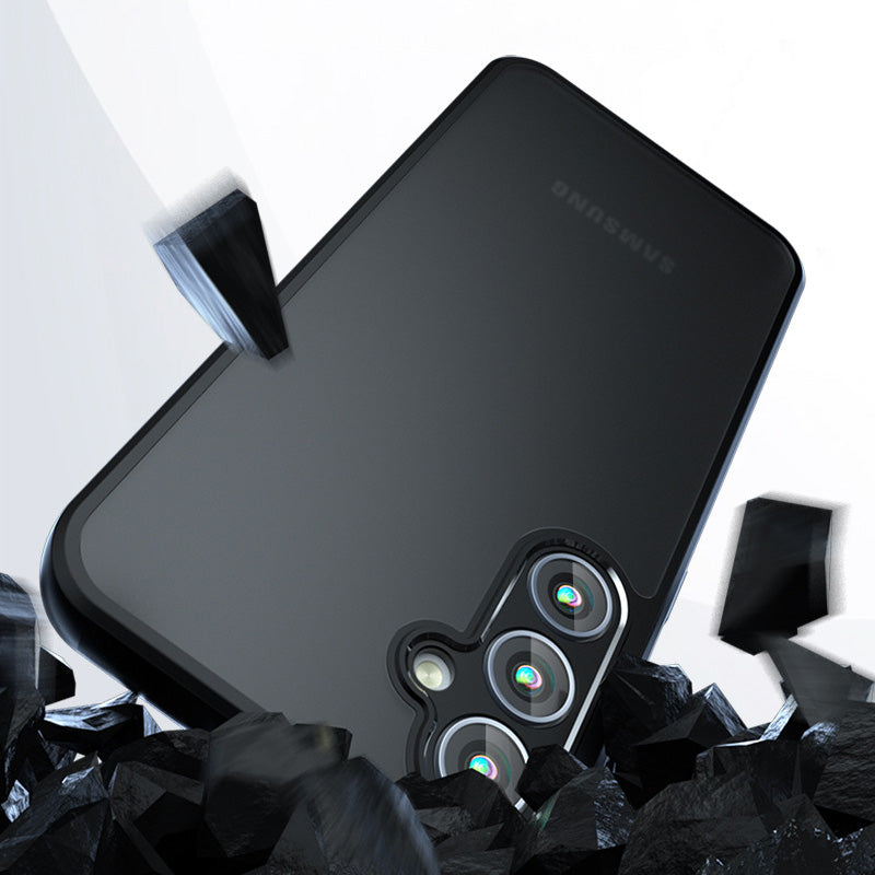 For Samsung Galaxy S24 Case PC+TPU Airbag Corner Anti-drop Phone Cover - Matte Black