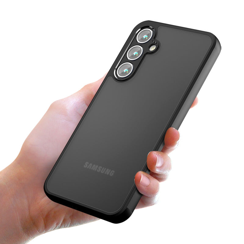 For Samsung Galaxy S24+ Case Lens Protection Skin-touch Anti-drop Phone Cover - Transparent