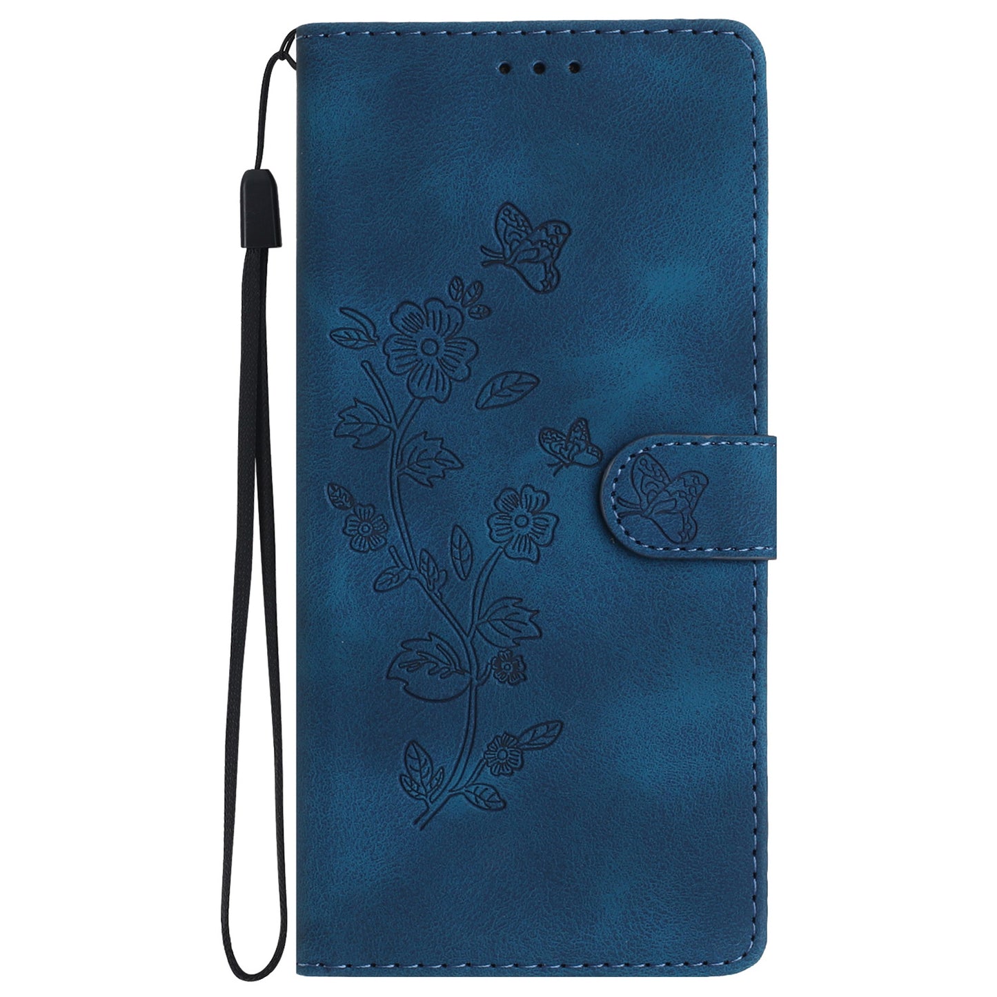 For Samsung Galaxy S24 Ultra Case PU Leather Stand Phone Cover Magnetic Phone Shell Wallet - Blue