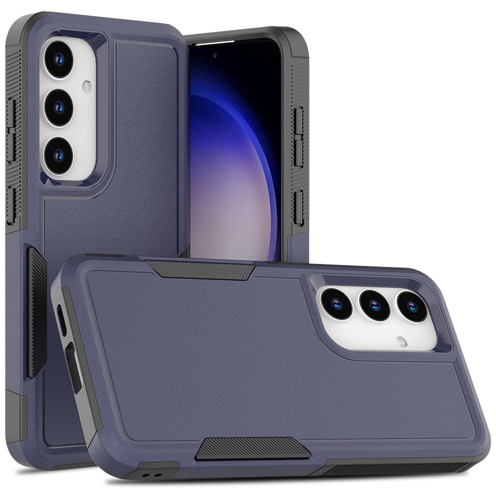 For Samsung Galaxy S24 Case Anti-drop Hard PC+TPU Mobile Phone Shell - Dark Blue