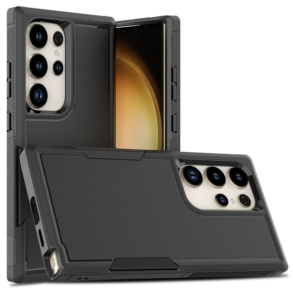 For Samsung Galaxy S24 Ultra Case Slim Hard PC+TPU Phone Protective Cover - Black