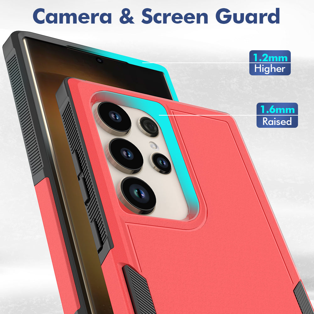 For Samsung Galaxy S24 Ultra Case Slim Hard PC+TPU Phone Protective Cover - Red