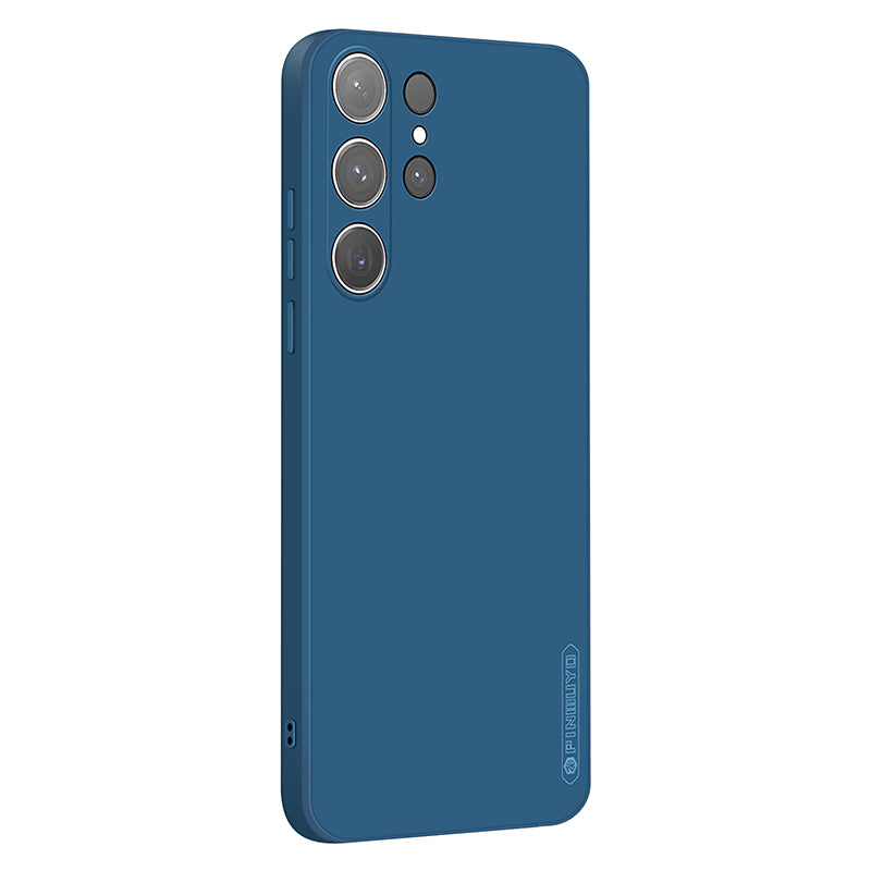 PINWUYO JK Touching Series for Samsung Galaxy S24 Ultra Case Soft TPU Mobile Phone Cover - Navy Blue