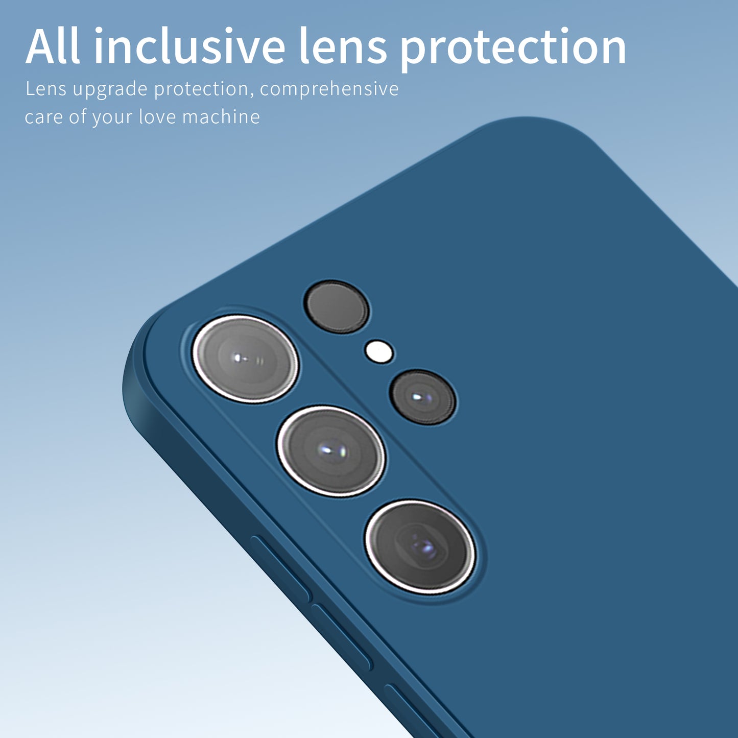 PINWUYO JK Touching Series for Samsung Galaxy S24 Ultra Case Soft TPU Mobile Phone Cover - Navy Blue